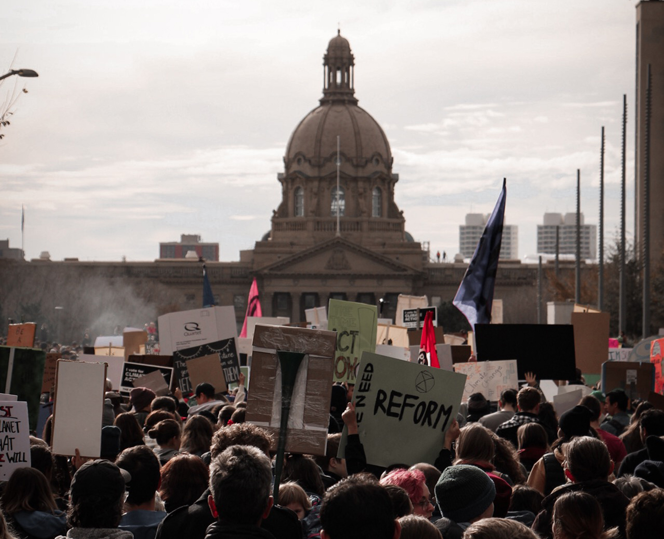 Edmonton Alberta Legislature Building Greta Thunberg Climate Rally Oct 18
