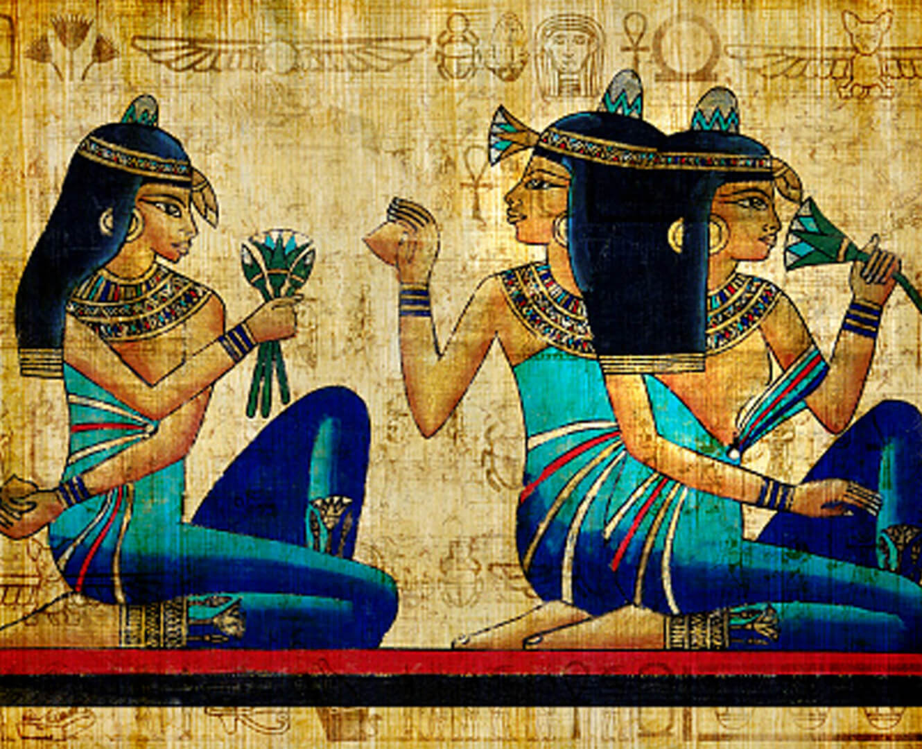 hieroglyphs of Egyptian women
