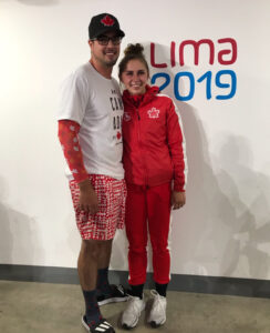 man and women pose at Pan American Olympic Games Lima Peru 2019