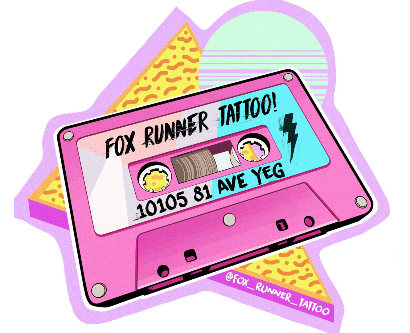 Fox runner tattoo studio logo