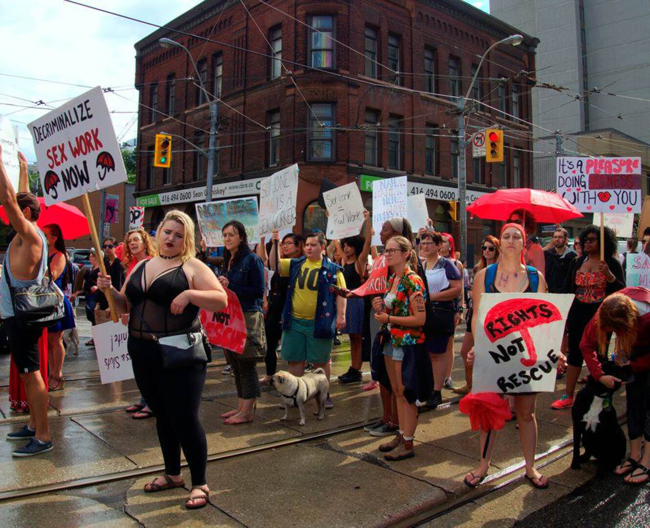 the annual slutwalk in downtown Toronto