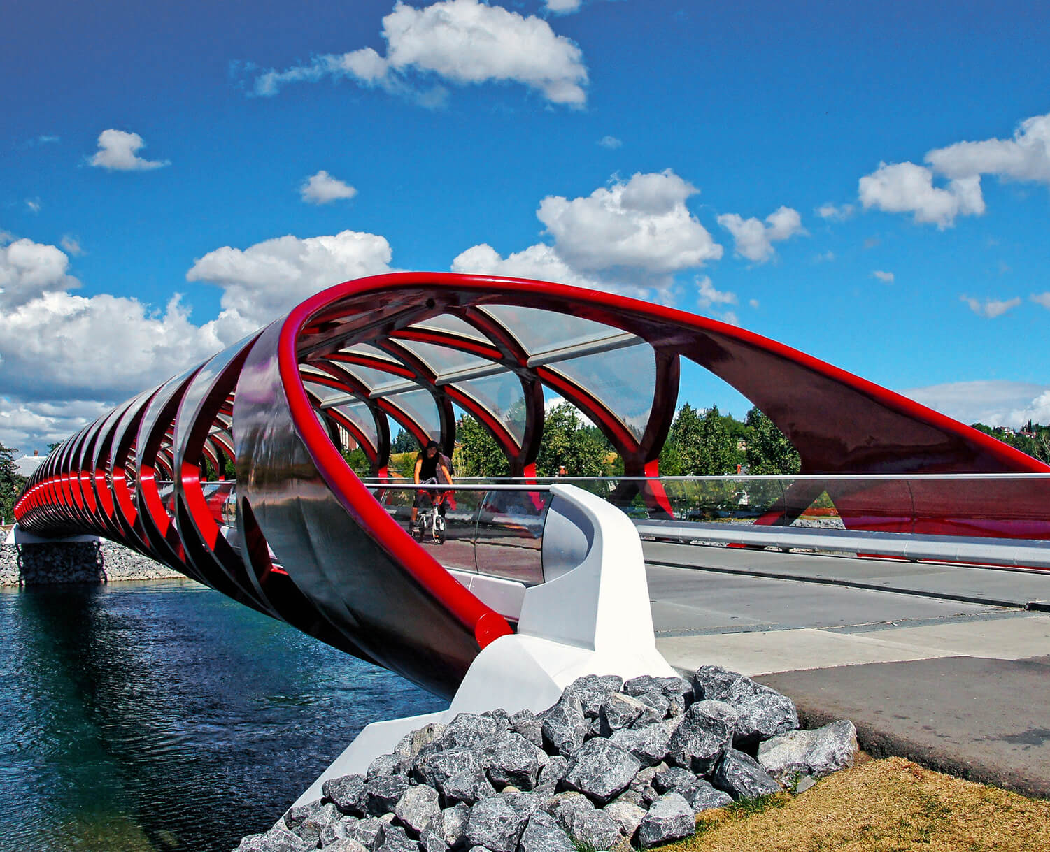 Calgary Alberta peace bridge 