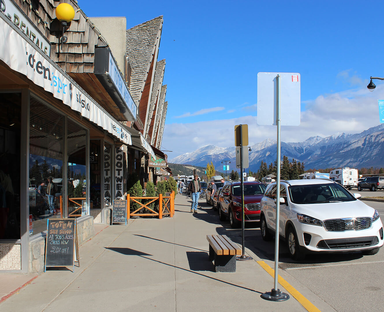 Jasper national park Main Street Rocky Mountains