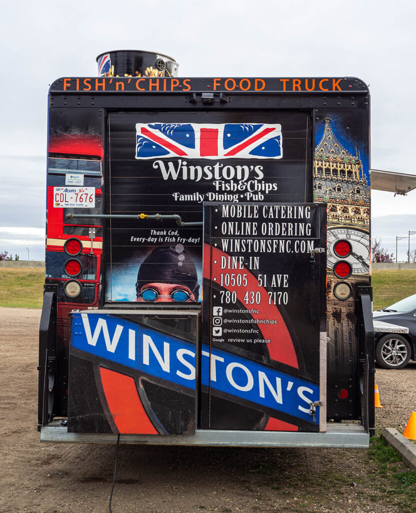 Winston's Fish and Chips food truck Edmonton