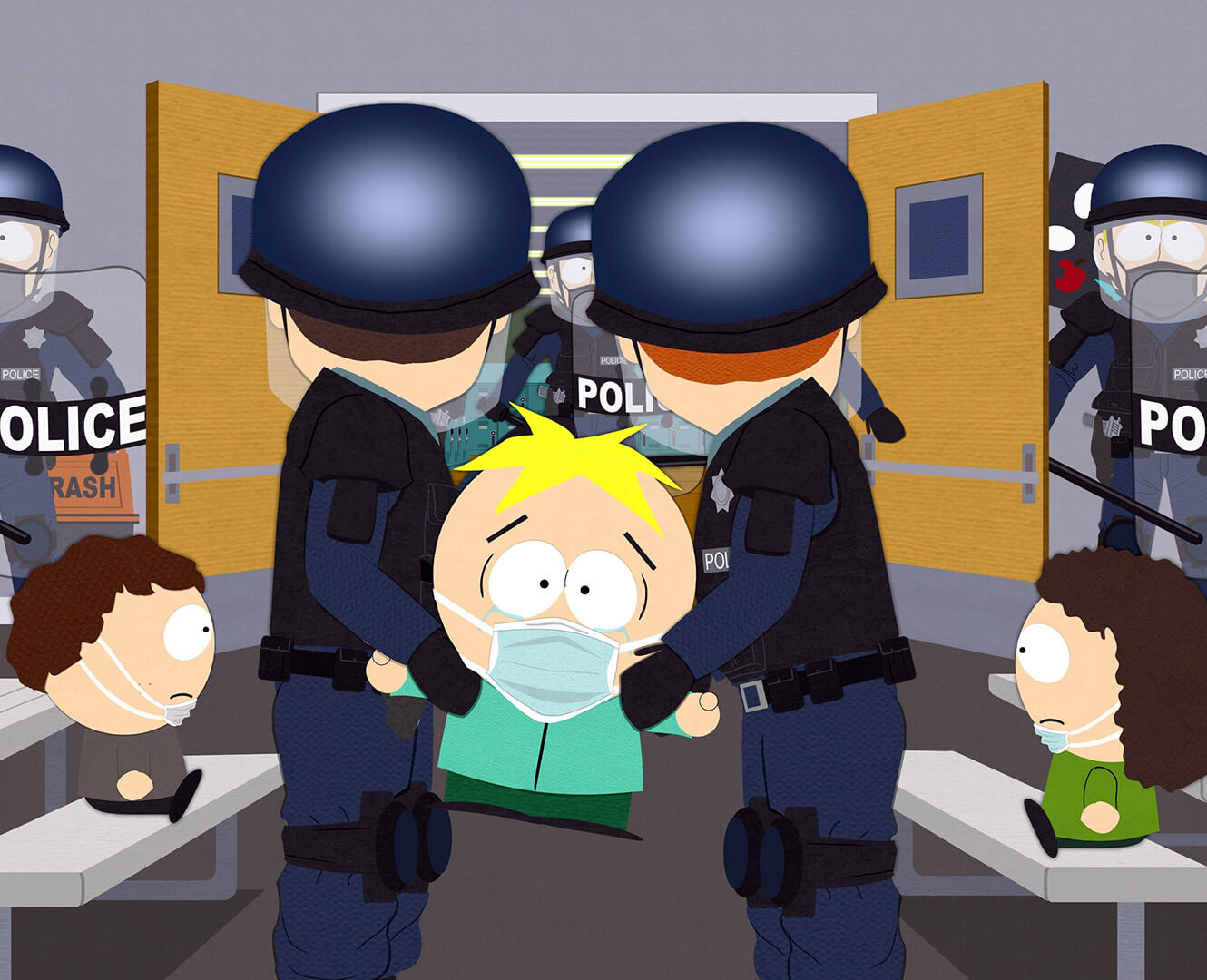 South Park Kenny gets carried away by police officers