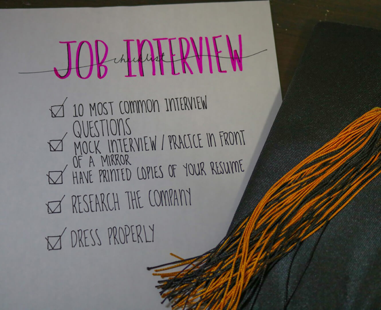 job interview checklist