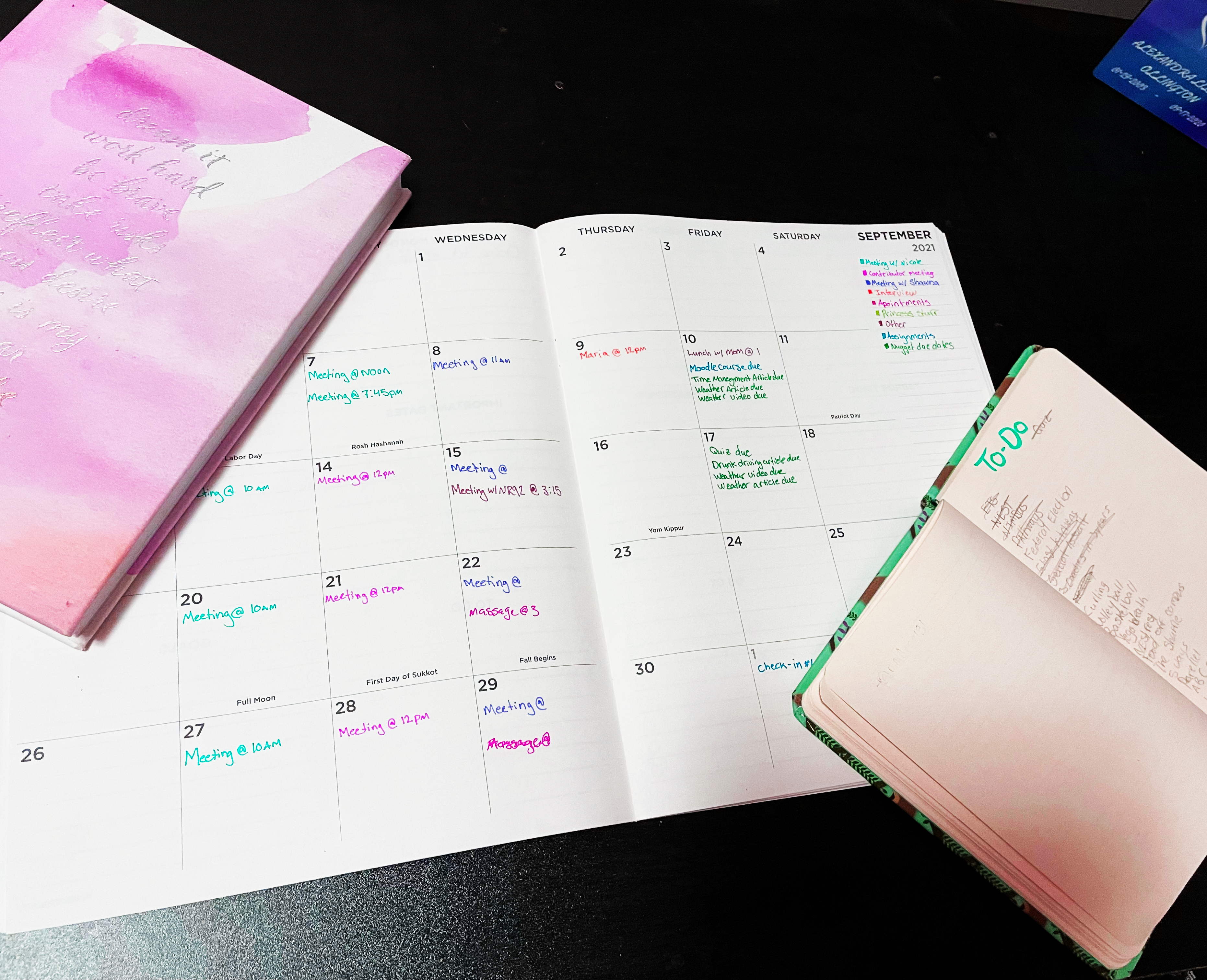 Photo of a day planner and a to-do list