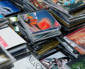 stacks of CD's
