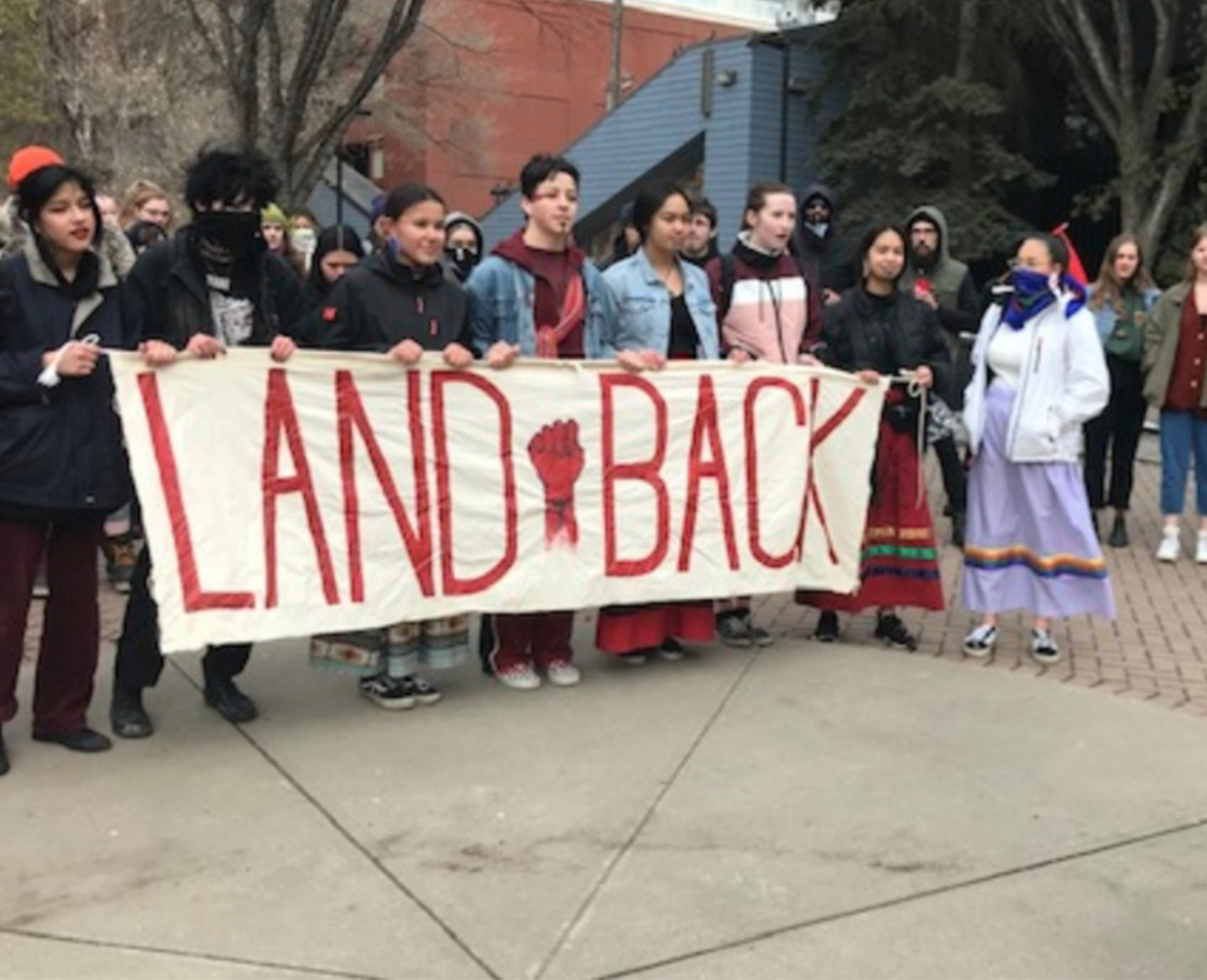 Edmontonians rally in support of Wet’suwet’un land defenders against Coastal Gas Link pipeline